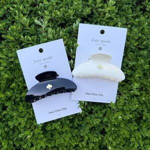 NWT Kate Spade Target Hair Claw Clips Bundle - Black & Cream